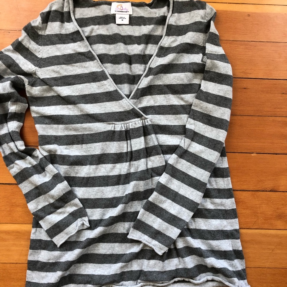 Striped maternity sweater